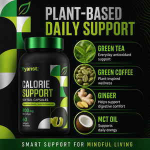Gélules de soutien métabolique à base de plantes, 60 unités, thé vert, café vert, gingembre, huile MCT, complément bien-être quotidien pour adultes - Product Image 2
