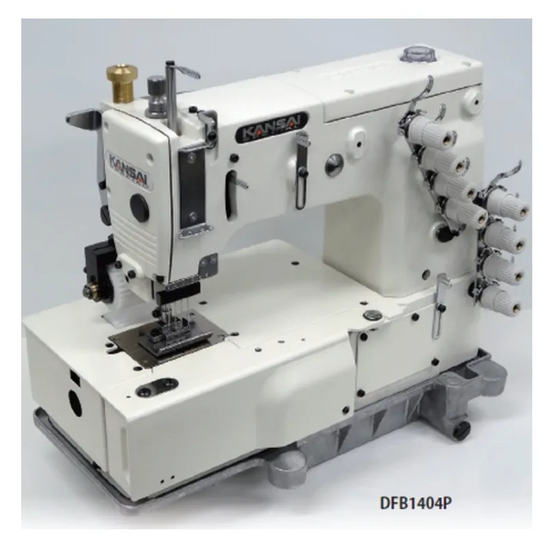 Máquina de puntada de cadena doble plana de 4 agujas Kansai Special DFB1404P usada a precio atractivo especializada para unir elástico