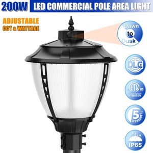 โคมไฟสวนโบราณสไตล์ยุโรปสำหรับภายนอกอาคาร 30000LM 200W โคมไฟตกแต่ง โคมไฟถนนกันน้ำ โคมไฟถนน LED แบบเสาโมเดิร์น - Product Image 2