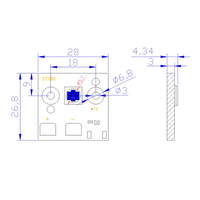 Modules COB à puce inversée Gobo LED 12V 100W 6000K Angle de vision de 120° Garantie de 5 ans