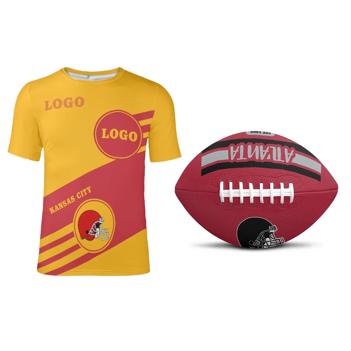 Özelleştirilmiş Rugby ve T-shirt setleri toptan özel takım logosu/adı erkek T shirt damla nakliye pamuk Tees için top oyunu severler