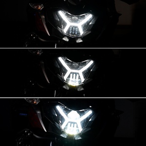 Yongjin ไฟหน้า LED สีดำมอเตอร์ไซค์ที่สว่างมากพร้อมลำแสงสูง/ต่ำสำหรับ Kawasaki Z650/<span class=keywords><strong>versys</strong></span> <span class=keywords><strong>X</strong></span> <span class=keywords><strong>300</strong></span> - Product Image 5