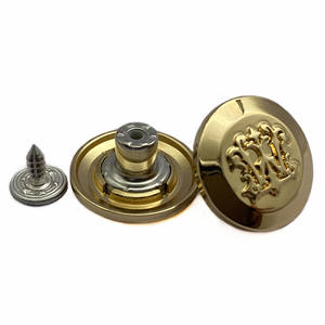 Bottoni in Metallo Dorato e Argento con Motivi Decorativi Antichi da 9MM, 10MM, 12MM, 14MM, 15MM per Jeans - Product Image 3