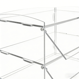 <span class=keywords><strong>ตู้</strong></span>โชว์อะคริลิคใสแบบถอดประกอบได้ 2 ชั้น สำหรับเค้ก โดนัท คัพเค้ก ขนมอบ และของสะสม - Product Image 4