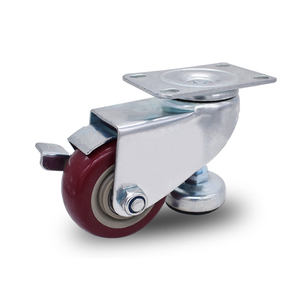 Roulettes pivotantes robustes réglables en PVC noir de 2, 2,5 et 3 pouces - Product Image 4