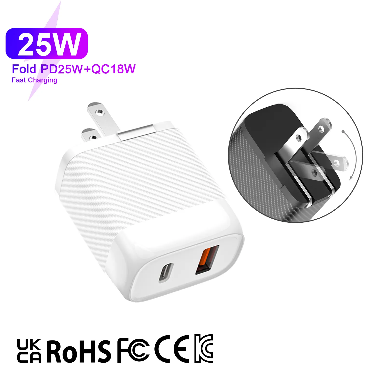 Portable UK Adapter 30W Wall Charger Compatible With Samsung Galaxy S21 S20 iphone 13 14