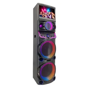 Yüksek güç parti özel model hoparlör karaoke DJ bluetooth hoparlör ile 16 inç yüksek çözünürlüklü dokunmatik ekran