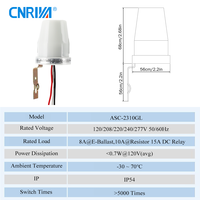 Interruptor Fotoeléctrico Electrónico CNRIYA AC220V10A para Interiores/Exteriores, Sensor de Luz Diurna/Nocturna, Dispositivo de Control de Iluminación de Calle