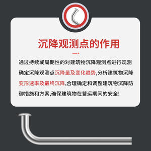 Clous d'observation en forme de L pour la mesure de niveau et la surveillance des déformations des bâtiments, marquage de pièces encastrées - Product Image 5