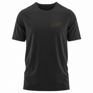 Camiseta Deportiva Larga para Hombre, de Algodón/Fibra de Bambú, 260g, Impresión Digital, Diseño en Blanco, Ecológica - Product Image 1