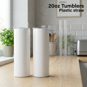 USA Stock 20oz Stainless Steel Double Wall Vacuum Insulated Tumbler Leak-Proof Plastic <b>Straw</b> Minimalist Design Gift Box - Product Image 3