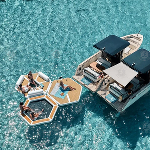 Sang trọng Inflatable nước võng nổi hồ bơi du thuyền đảo nổi Dock nền tảng nước - Product Image 4