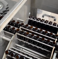 Machine de lavage verticale à ultrasons pour flacons, équipement automatique de nettoyage de bouteilles en verre avec contrôle PLC pour un fonctionnement stable