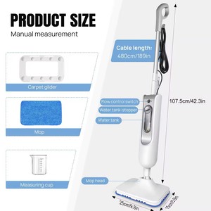 Nettoyeur vapeur QP8 pour sols, nettoyage à la vapeur haute température, sans produits chimiques, pour sols durs, carrelage, stratifié - Product Image 3