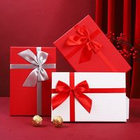 Vente en gros de coffrets cadeaux magnétiques ronds en papier avec poignée pour cravate ensemble collier bijoux