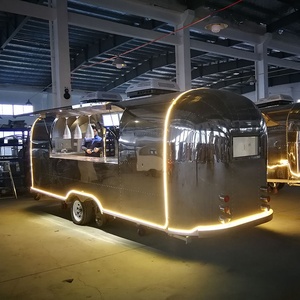 AST-210 680*200ซม. 2เพลา Airstream จำหน่ายอาหารรถเข็นหุ้นสำหรับขาย