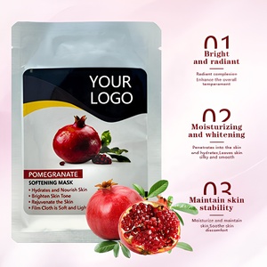 <span class=keywords><strong>Masque</strong></span> en tissu de grenade à la Vitamine C, Rétinol, Acide Hyaluronique et Hamamélis, <span class=keywords><strong>hydratant</strong></span>, éclaircissant, raffermissant, végétalien, pour le visage et le nez - Product Image 1