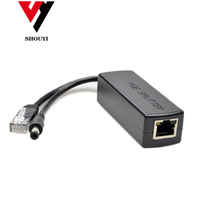 Kabel Pasif Poe Konektor Distributor Video untuk Kamera CCTV 48V Sampai DC 5V 2a untuk Isolasi Kamera IP