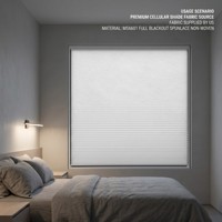 Tissu pour stores alvéolaires plissés noirs sur mesure, ODM/OEM, source fiable, pour fenêtre [Tissu uniquement]