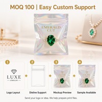 Vente chaude Holographique Mylarbag Divers Bijoux Accessoires Sac Réutilisable scellé Emballage Plasticbag Personnalisé Spot UV logo Zipbag