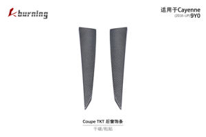Pour Porsche Cayenne 2018 2019 2020 2021 <span class=keywords><strong>2022</strong></span> 2023 2025 9Y0 Coupé : Garniture de vitre arrière et aileron de toit améliorés en <span class=keywords><strong>fibre</strong></span> de carbone sèche TKT - Product Image 2