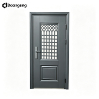 Porte de sécurité en acier blanche avec ventilation latérale intégrée et grille amovible pour le contrôle du flux d'air