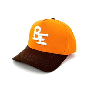 5 Panel Structured Golf Cap Curved Velvet Brim Custom 3D Embroidery Letter Cotton Breathable Sporty Fashion Baseball Hat - Product Image 4