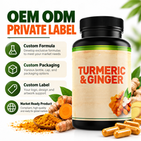 Capsules de Curcuma et Gingembre OEM ODM, Curcumine, ACV, BioPerine, Soutien Digestif, Articulaire et Immunitaire, Complément Sans Produits Laitiers