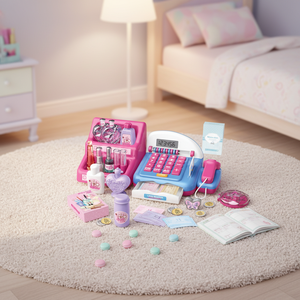 <span class=keywords><strong>Caja</strong></span> <span class=keywords><strong>Registradora</strong></span> de juguetes de maquillaje para niña, con luces de sonido - Product Image 5
