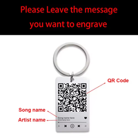 Precio de fábrica personalizado código QR llavero canción favorita QR Scan llavero Spotify música llavero perro etiqueta gato canción información