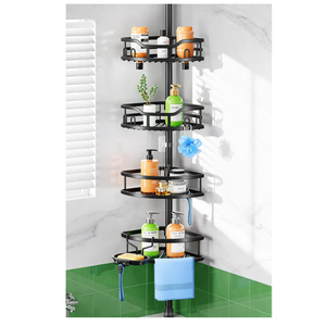 Ayarlanabilir 4 Katlı Paslanmaz Demir Köşe Rafı Modern Tasarım Duş Düzenleyici Su Geçirmez Yer Tasarruflu Banyo Mutfak Oturma Odası - Product Image 1