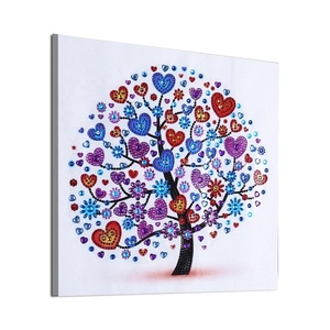 Pintura de diamantes de cristal 5d de Arte de pared de lienzo de árbol de corazón para decoración del hogar - Product Image 4