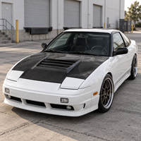 Capot en fibre de carbone compatible avec Nissan S13 Silvia S13, noir, léger, remplacement du capot d'origine