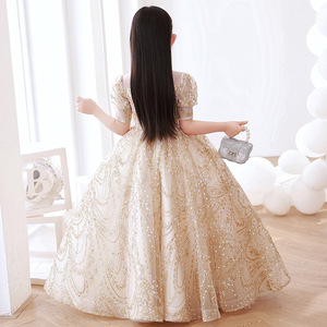 Nouvelle Robe de Demoiselle d'Honneur S2119R Couleur Champagne Texture Luxe Léger Manches Bouffantes Qualité Supérieure Tendance Élégante - Product Image 4