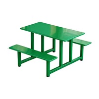 Table et chaises de cantine en acier inoxydable, chaises et tables de cantine, tables et chaises de salle à manger scolaire, table à manger avec banc