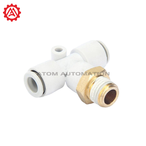 KQ2 KQ2H10-03S SMA ของแท้ข้อศอกชาย90องศาสำหรับท่อ10มม. และเกลียวตัวผู้3/8นิ้วสำหรับอุปกรณ์นิวเมติก - Product Image 5