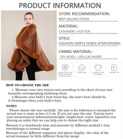 Eleganter Fox Fur Schal für Frauen Winter Strick Damen Kaschmir Wolle Cape Schal mit flauschigen Fox Collar Poncho