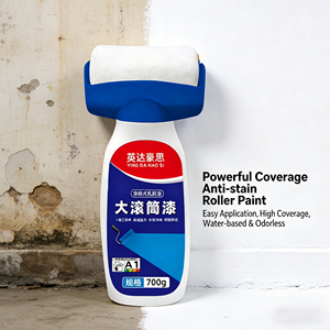 Wall Repair <b>Paint</b> Latex <b>Paint</b> Wall restoration White Wall Stain Removal Essential Large <b>Roller</b> Brush Self-applying <b>Roller</b> <b>Paint</b> - Product Image 5