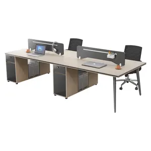 Modular 2 4 6 Person L Shape Work Station Table Desk Offical Furniture Cheap Price Office Cubicles Partition Workstation