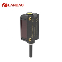 Capteur photoélectrique laser de positionnement LANBAO 10-30VDC PNP NO+NC, laser rouge 650nm, indice de protection IP67, distance 5m, connecteur M8 4 broches