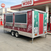 Chariot de service BBQ extérieur avec structure en acier robuste, durable à long terme, remorque alimentaire