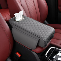Organisateur de rangement pour accoudoir en cuir à mémoire de forme, porte-mouchoirs pour console centrale de voiture, accessoires universels de décoration intérieure automobile