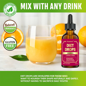 Rosebest OEM Private Label 25000mcg 6 in 1 Formula Kuat Tetes <span class=keywords><strong>Diet</strong></span> Penurun Berat Badan dengan L-Carnitine & L-Arginine untuk Kebugaran - Product Image 5