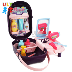 Mode beauté salon de coiffure jouets ensemble pour filles en plastique semblant jouer maquillage et coiffeur en boîte s'habiller jouets - Product Image 2