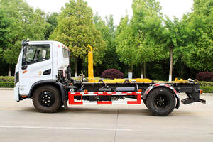 Dongfeng รถ4X2ขยะดีเซลขนาดกะทัดรัดอัตราการบีบอัดสูงรถแบบตะขอแขนเกี่ยวสำหรับการขนส่งของเสีย - Product Image 2