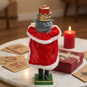 <span class=keywords><strong>Casse</strong></span>-noix de Noël artisanal de haute qualité, écologique, 38 cm, <span class=keywords><strong>roi</strong></span> rat, statue décorative en bois, poupée, ornement - Product Image 2