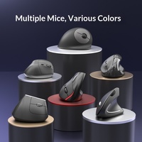 Souris verticale sans fil à double mode, silencieuse, stéréo, ergonomique, avec interface de charge sans fil, non rétroéclairée, pour ordinateur de bureau et tablette