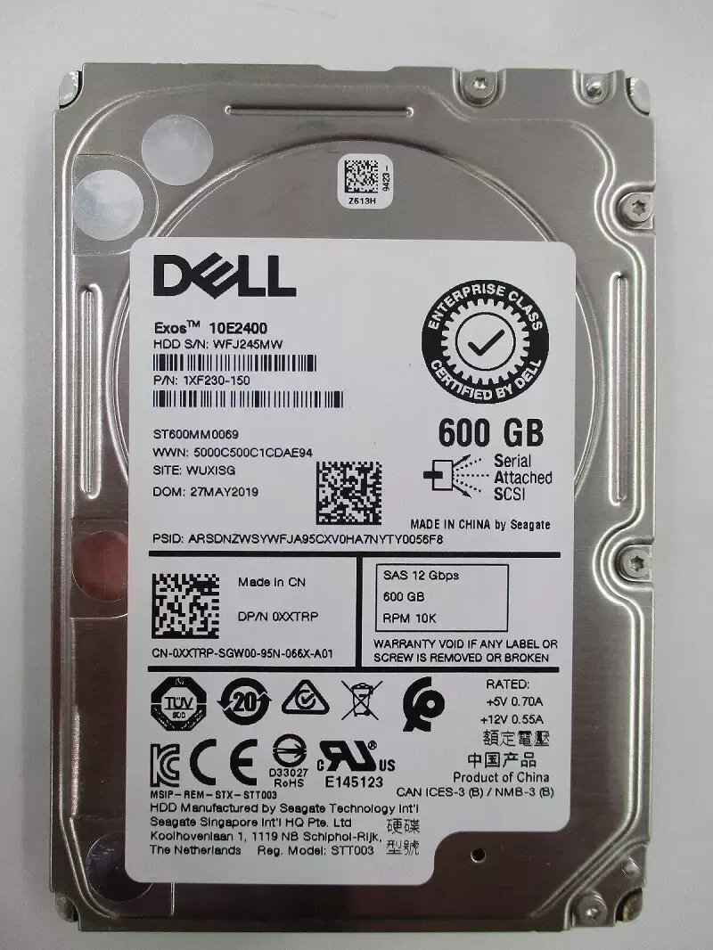 600GB 10K SAS HDD for Dell R740 R750 Server - Fast & Reliable