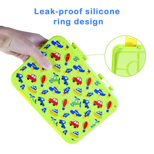 Scatola Porta Pranzo per Bambini in Tritan Senza BPA con 4 Scomparti, Vassoio Rimovibile e Adatta al Microonde per la Scuola - Product Image 3