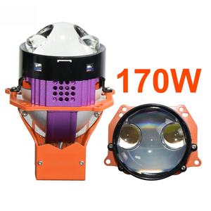 Lente de Proyector Bi-LED Súper Brillante 3.0 170W con Logotipo Personalizado, Faro LED H4 de 3 Pulgadas, Lámpara Láser Bi-LED para Automóvil Universal - Product Image 1
